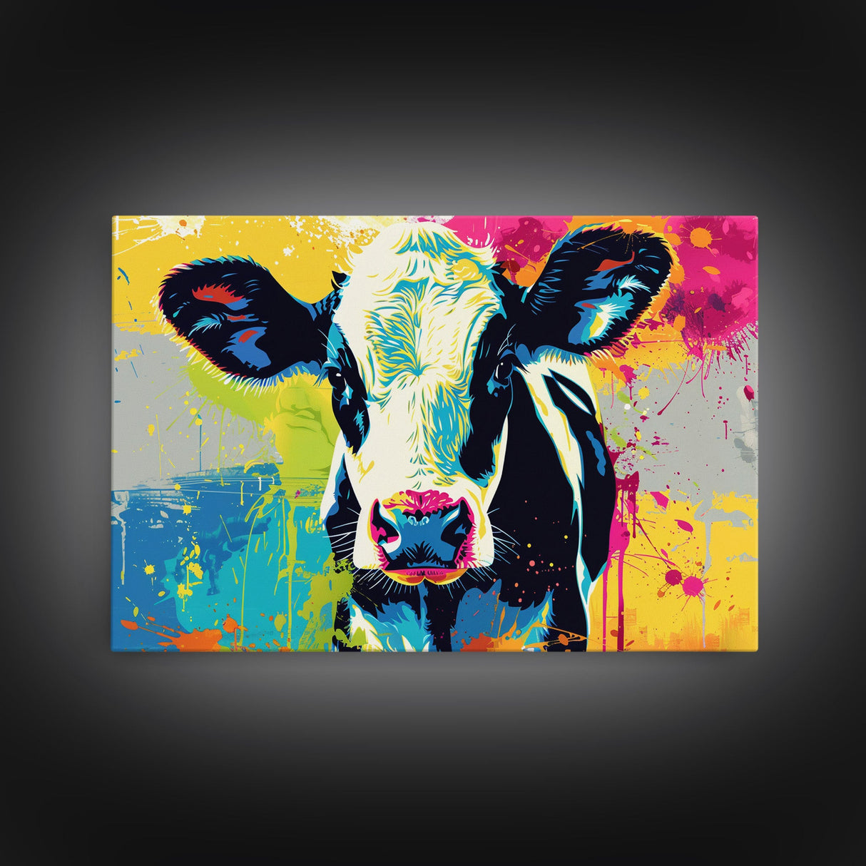 Cow Wall Art, Cow Print, Cow Wallhanging, Farmhouse Decor, Country Western Decor, Cow Lover Gift, Framed Canvas Print Or Metal Art Print