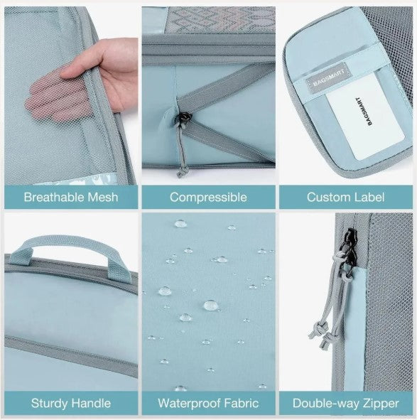 Compression Packing Cube 6 Piece Set by Bagsmart