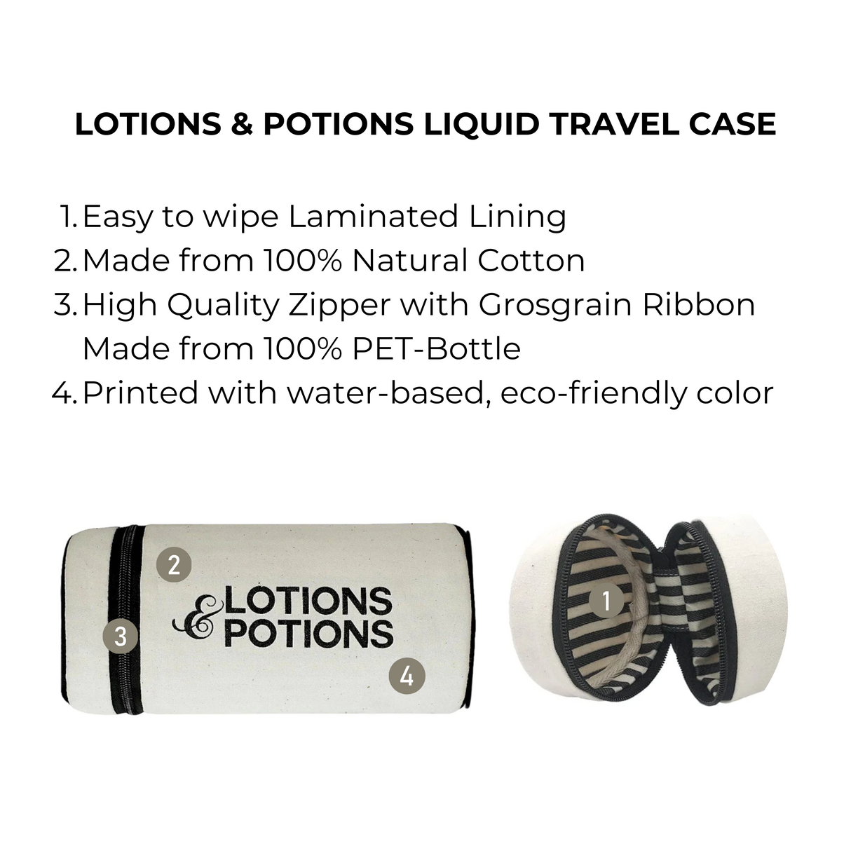 Lotions & Potions, Liquid Travel Case – Cream
