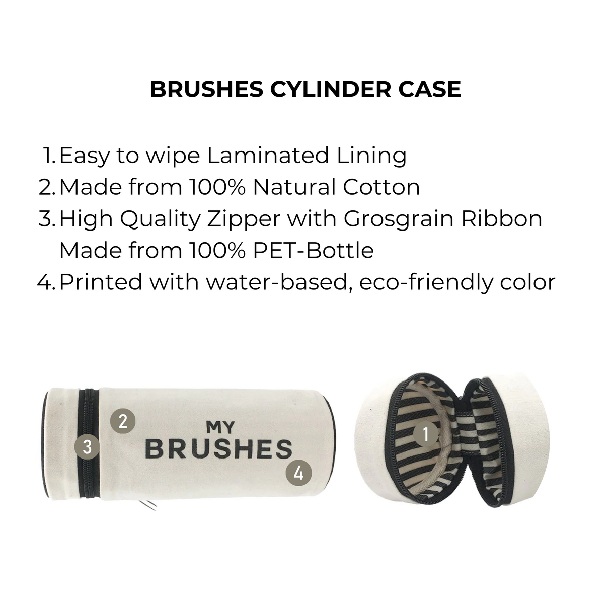 Brushes, Cylinder Case – Cream