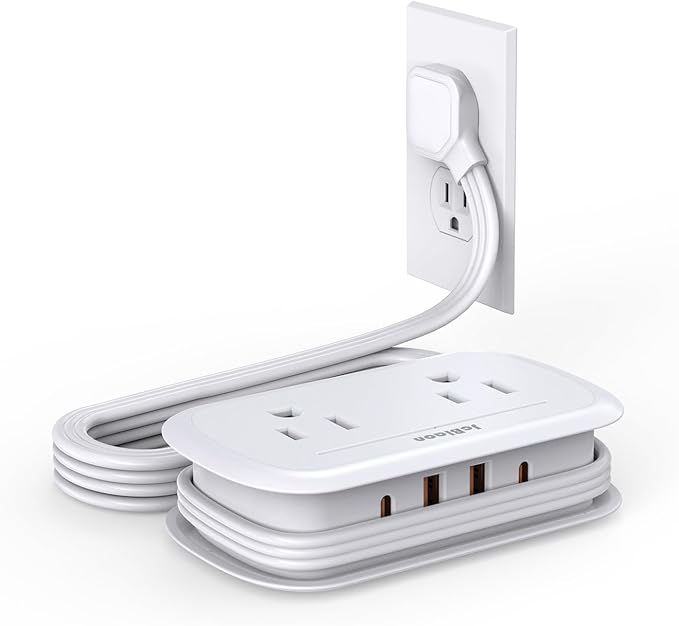 8-in-1 US Outlet Power Strip Cruise Ship Allowed, 3.6 Ft. Extension Cord