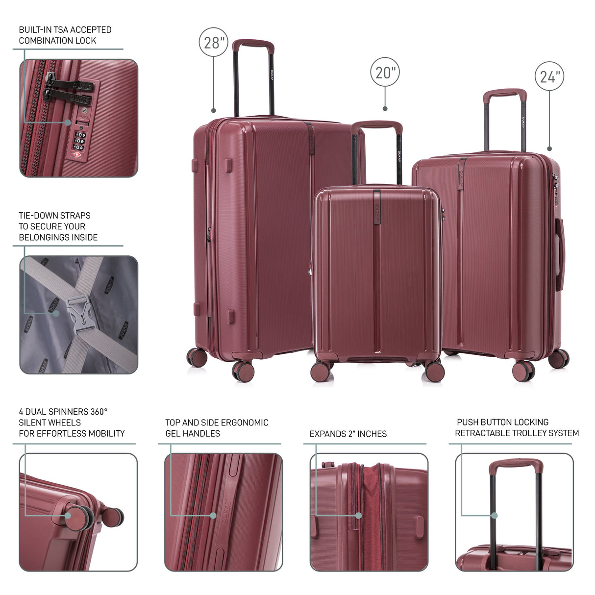 AIRLEY 3 Piece Set 20''/24''/28''