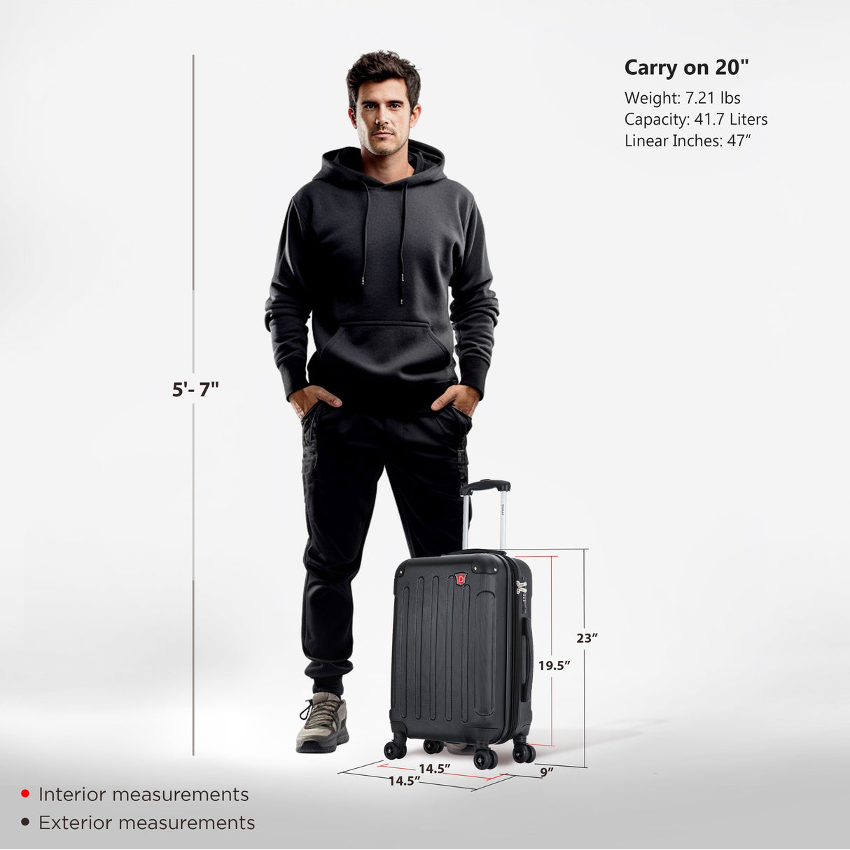 INTELY Carry On 20" with USB ports