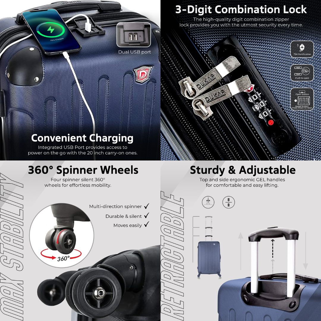 INTELY Carry On 20" with USB ports