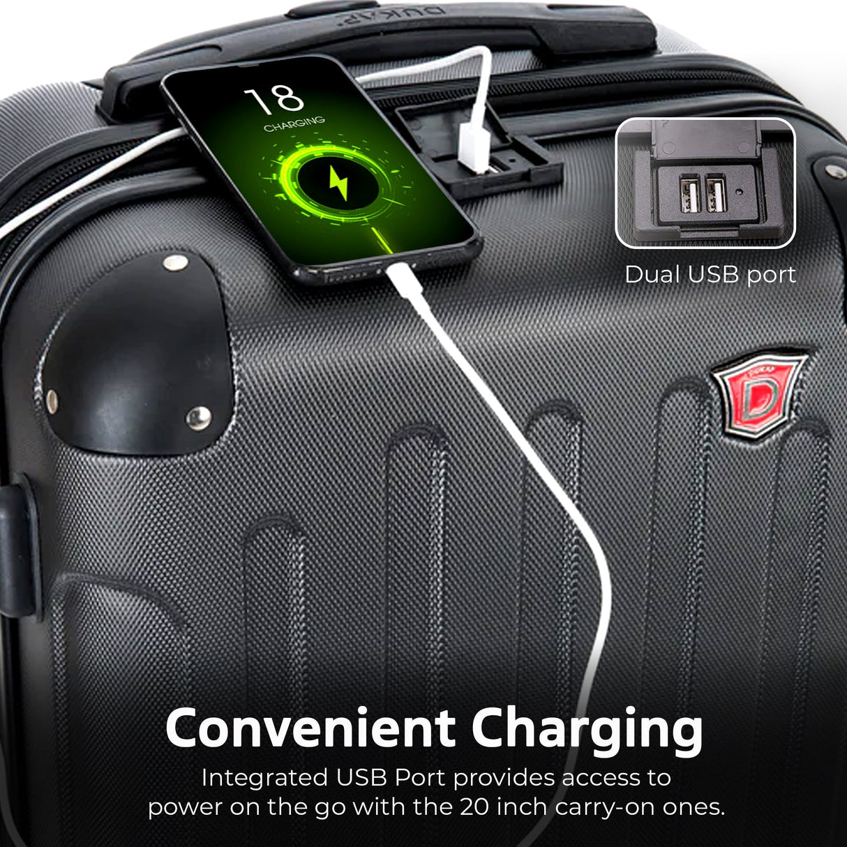 INTELY 3 Piece Set 20''/28''/32'' with Built-in Digital Weight Scale