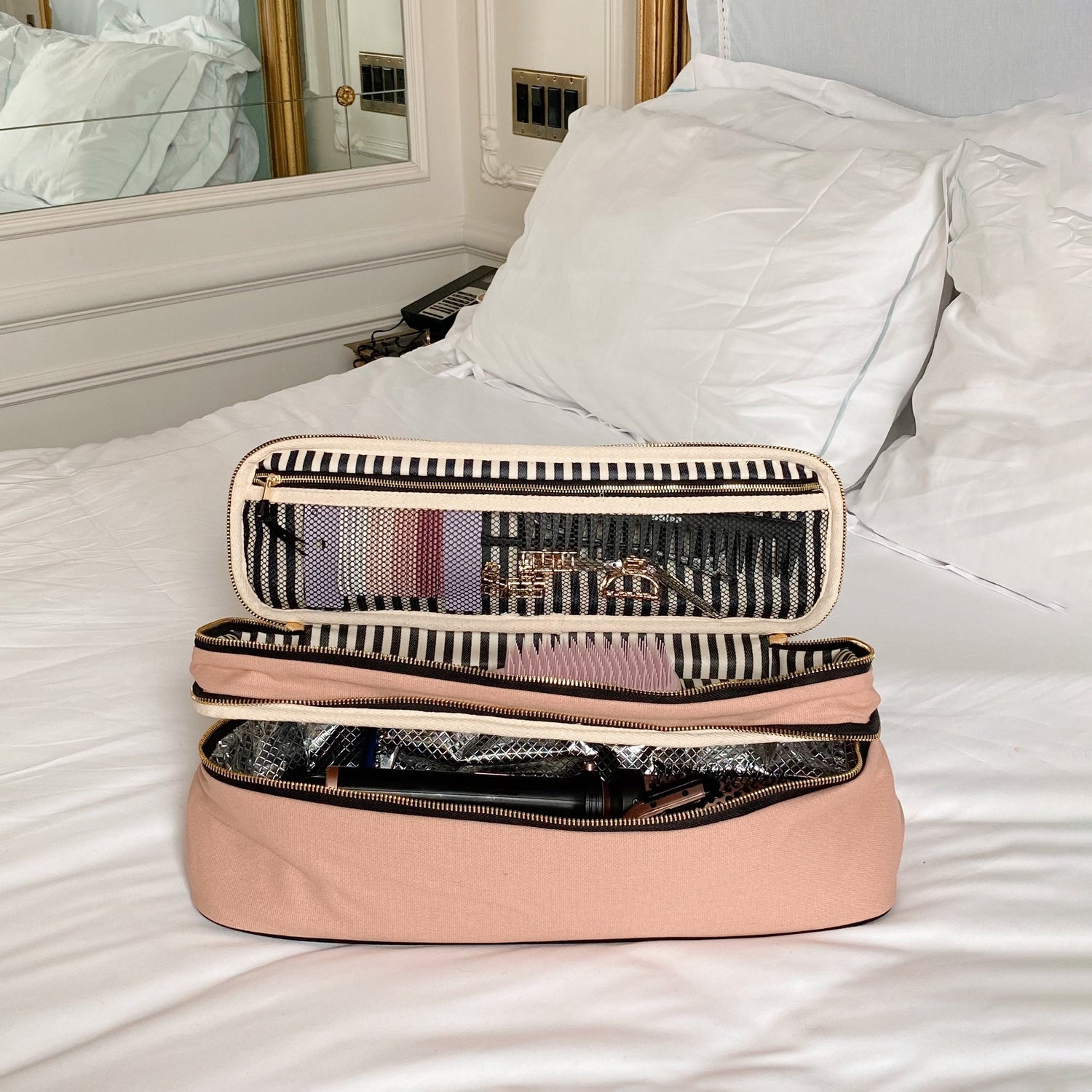 Double Hair Tools Travel Case, Pink/Blush