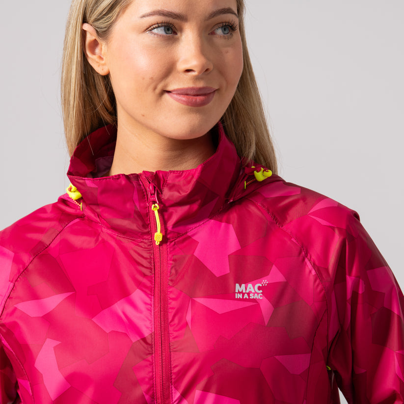 Pink Camo Mac-In-A -Sac Origin II Rain Coat