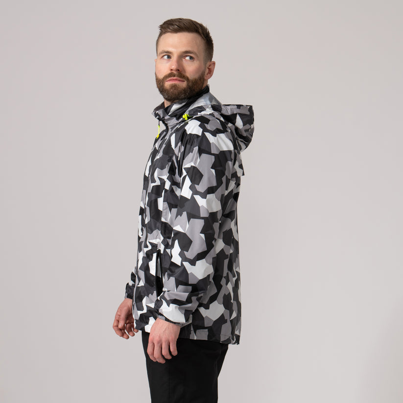 White Camo 2nd Edition Mac-In-A -Sac Origin II Rain Coat