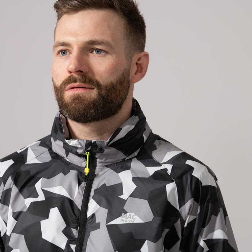 White Camo 2nd Edition Mac-In-A -Sac Origin II Rain Coat