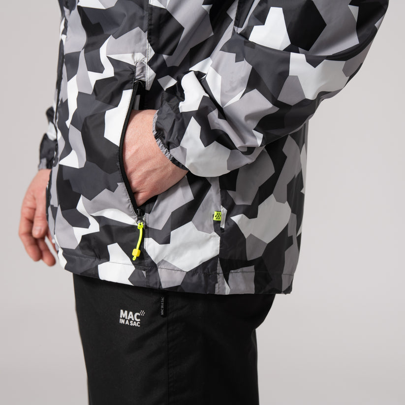 White Camo 2nd Edition Mac-In-A -Sac Origin II Rain Coat