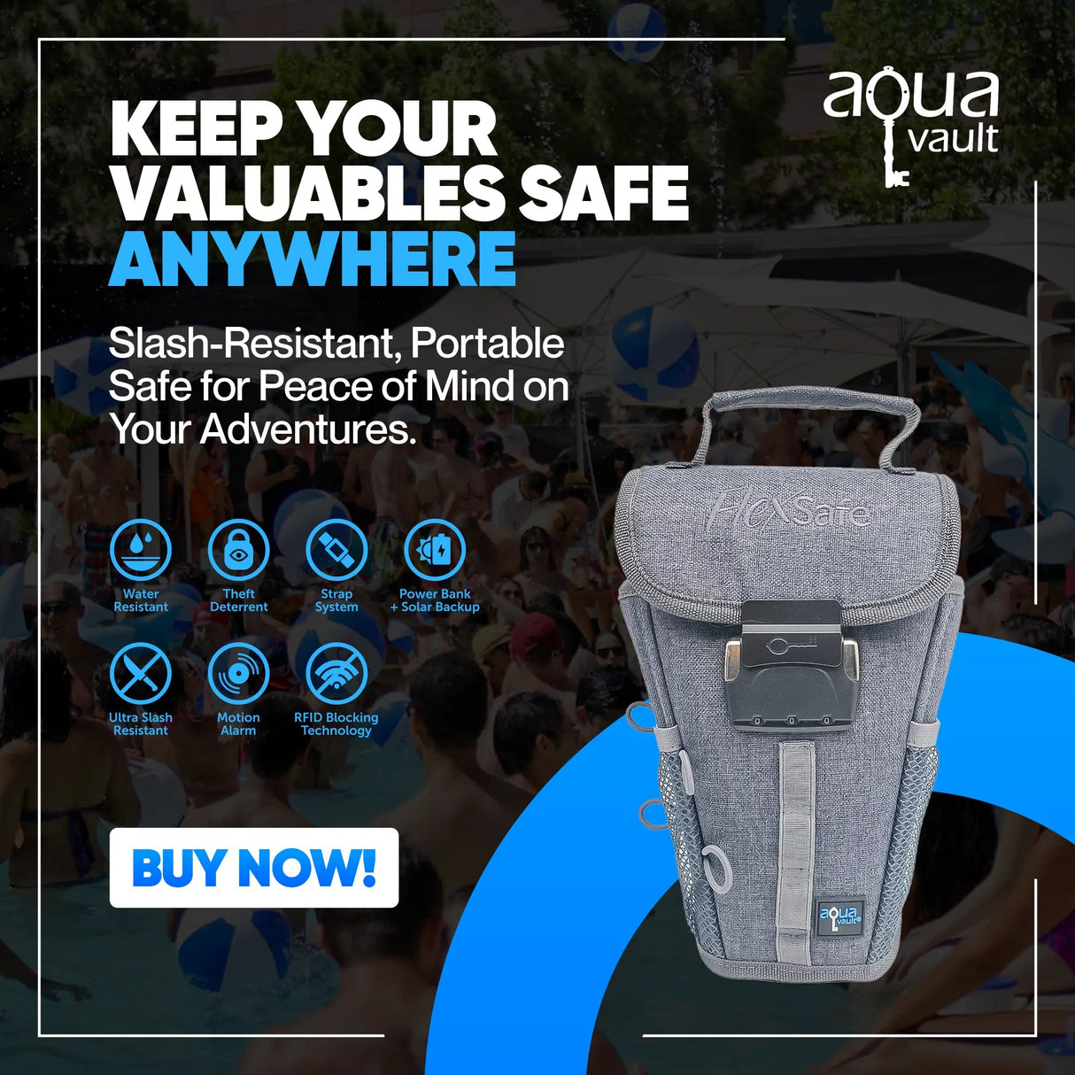 FlexSafe: Anti-Theft Portable & Packable Travel Safe
