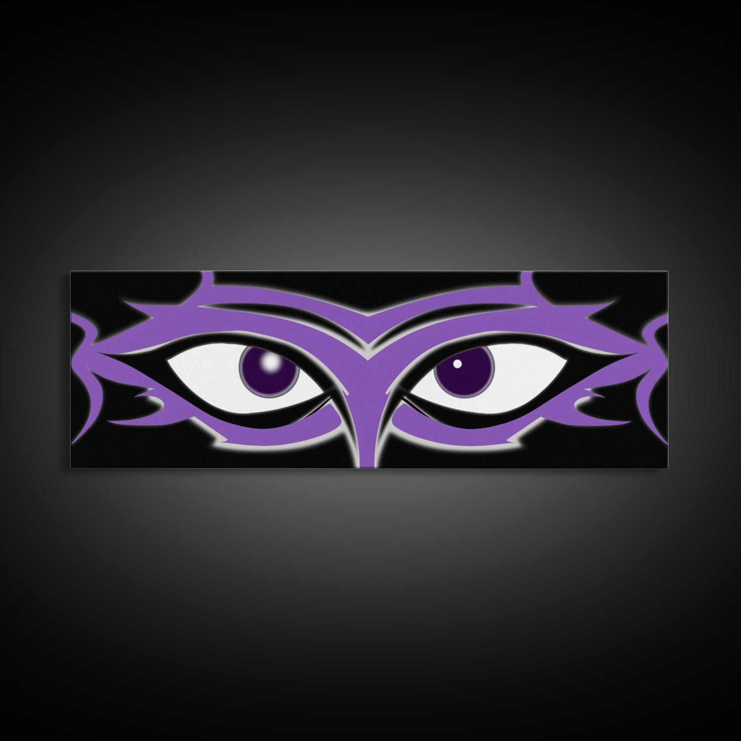 Violet Mask Wall Art Print, Ornate Wall Canvas Print, Eye Canvas Art, Framed Art Print, Wall Decor, Panoramic, Wall Art, Canvas Print