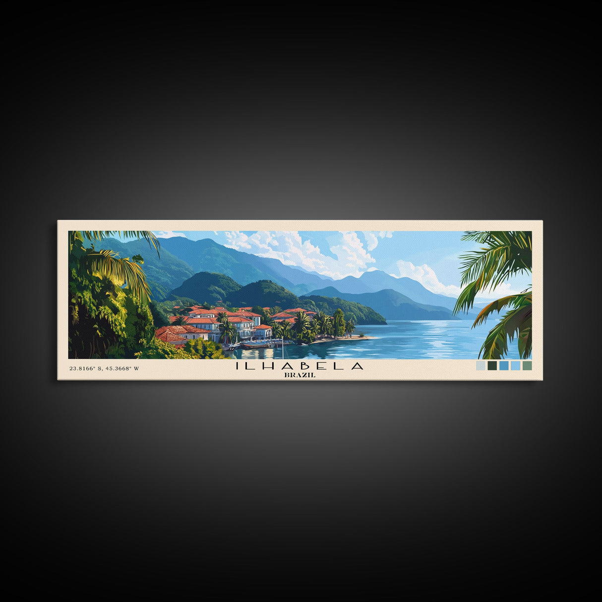 Ilhabela, Brazil Panoramic Print, Vacation Gift, Brazil Wall Art, Vacation Wall Art, Vacatation Memories, Beach Decor, Beach Or Lakehouse Art