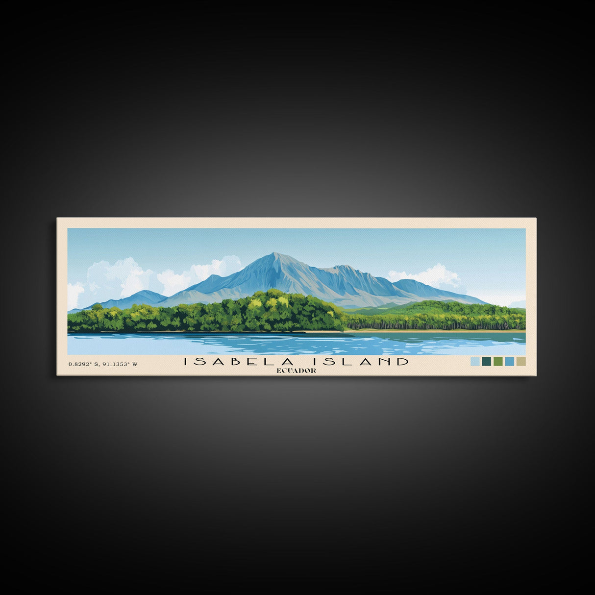 Isabela Island, Ecuador Panoramic Print, Vacation Gift, Ecuador Wall Art, Vacation Wall Art, Vacatation Memories, Beach Decor, Beach Or Lakehouse Art