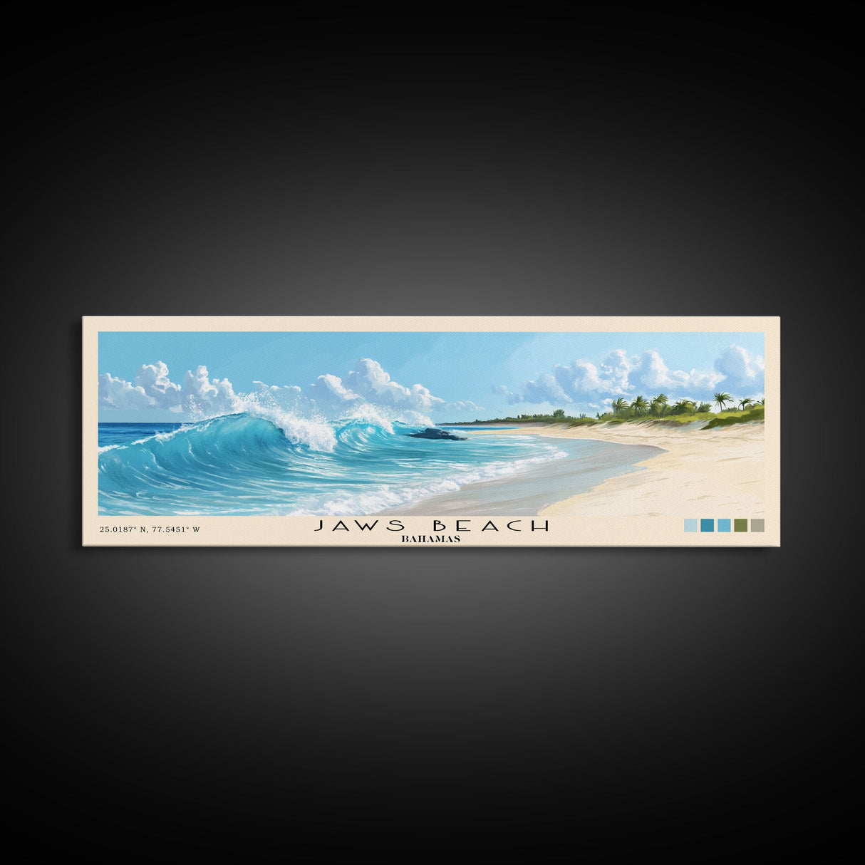 Jaws Beach, Bahamas Panoramic Print, Vacation Gift, Bahamas Wall Art, Vacation Wall Art, Vacatation Memories, Beach Decor, Beach Or Lakehouse Art