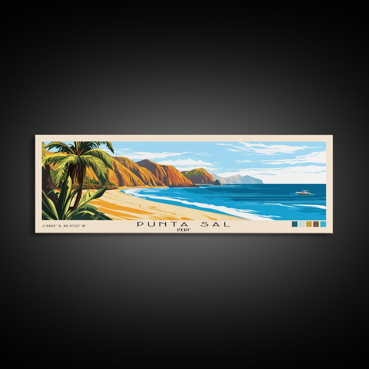 Punta Sal, Peru Panoramic Print, Vacation Gift, Peru Wall Art, Vacation Wall Art, Vacatation Memories, Beach Decor, Beach Or Lakehouse Art