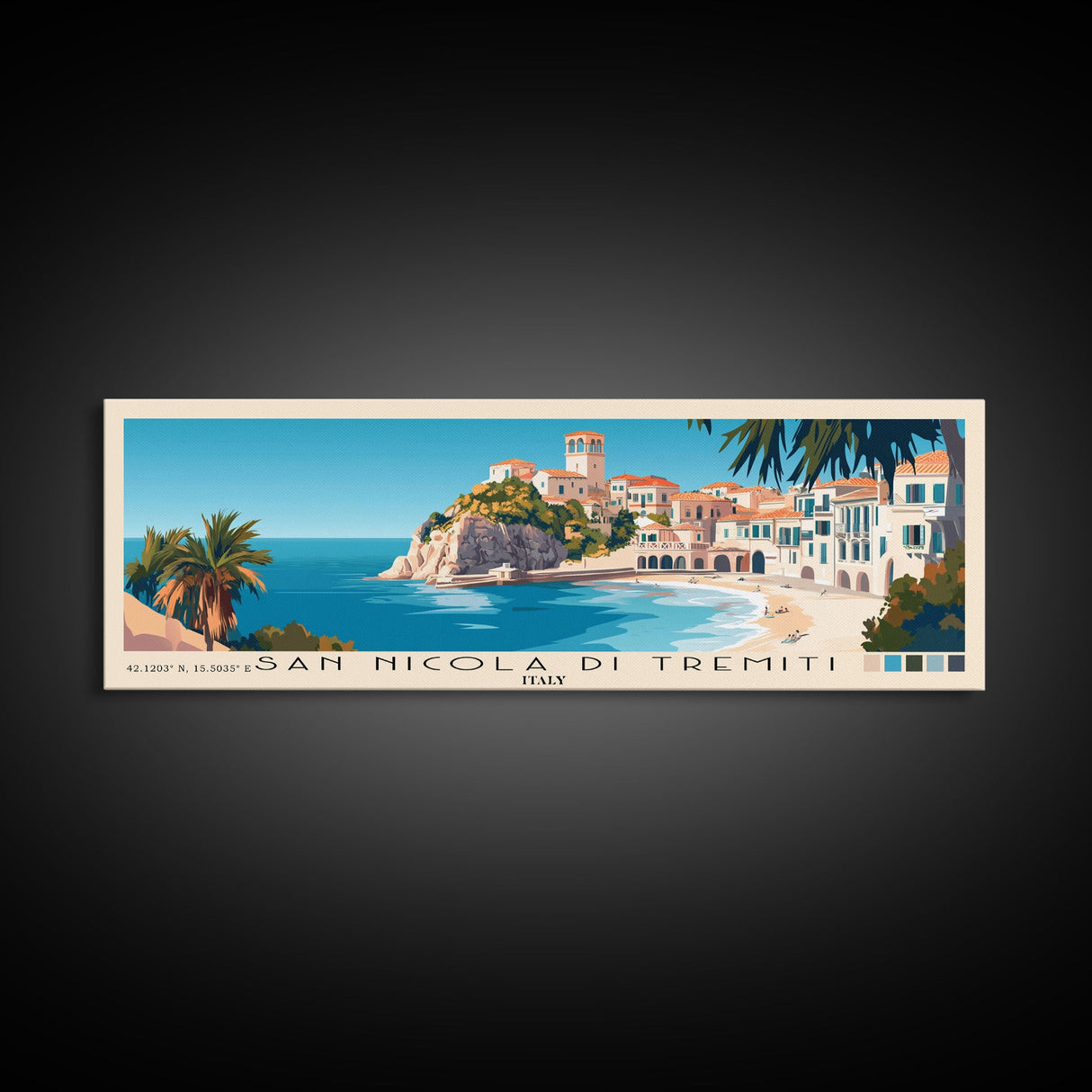 San Nicola di Tremiti, Italy Panoramic Print, Vacation Gift, Italy Wall Art, Vacation Wall Art, Vacatation Memories, Beach Decor, Beach Or Lakehouse Art