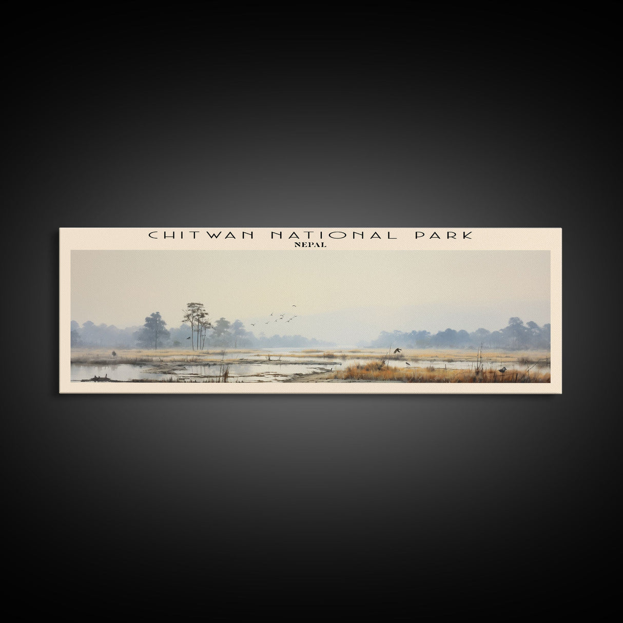 Chitwan National Park Travel Print Wall Art, Travel Poster Print, Retro Style COUNTRY Home Decor, Wall Hanging, Travel Gift Idea, Unique Metal Art