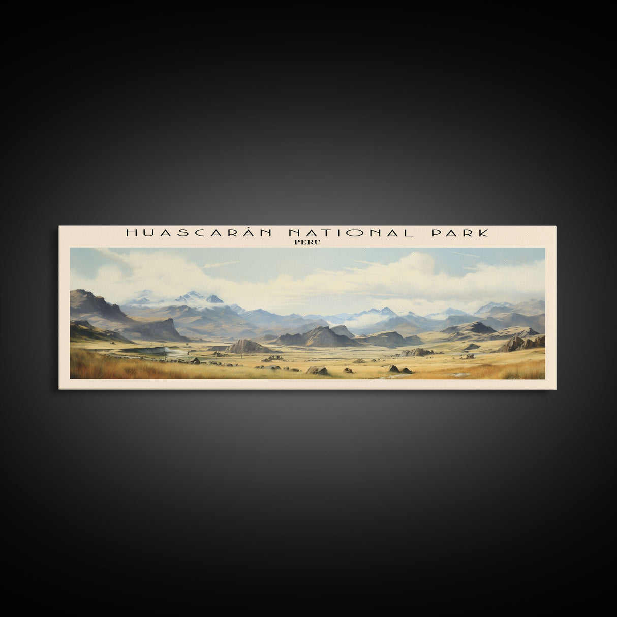 Huascarán National Park COUNTRY Travel Poster Print, Framed Canvas Print, COUNTRY Travel Art, Wood Framed Art, Wall Hanging, Home Decor
