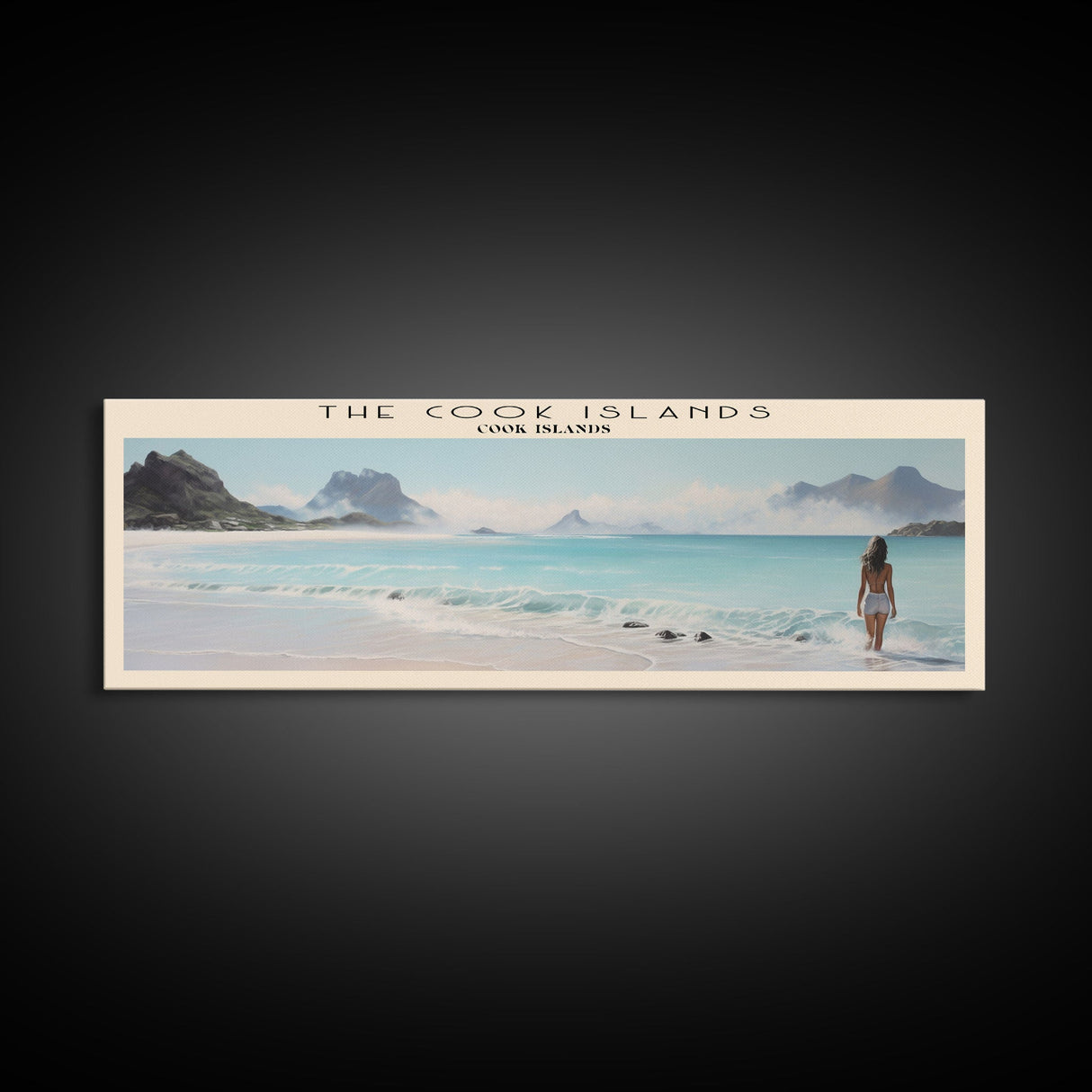 The Cook Islands Travel Print Wall Art, Travel Poster Print, Retro Style COUNTRY Home Decor, Wall Hanging, Travel Gift Idea, Unique Metal Art