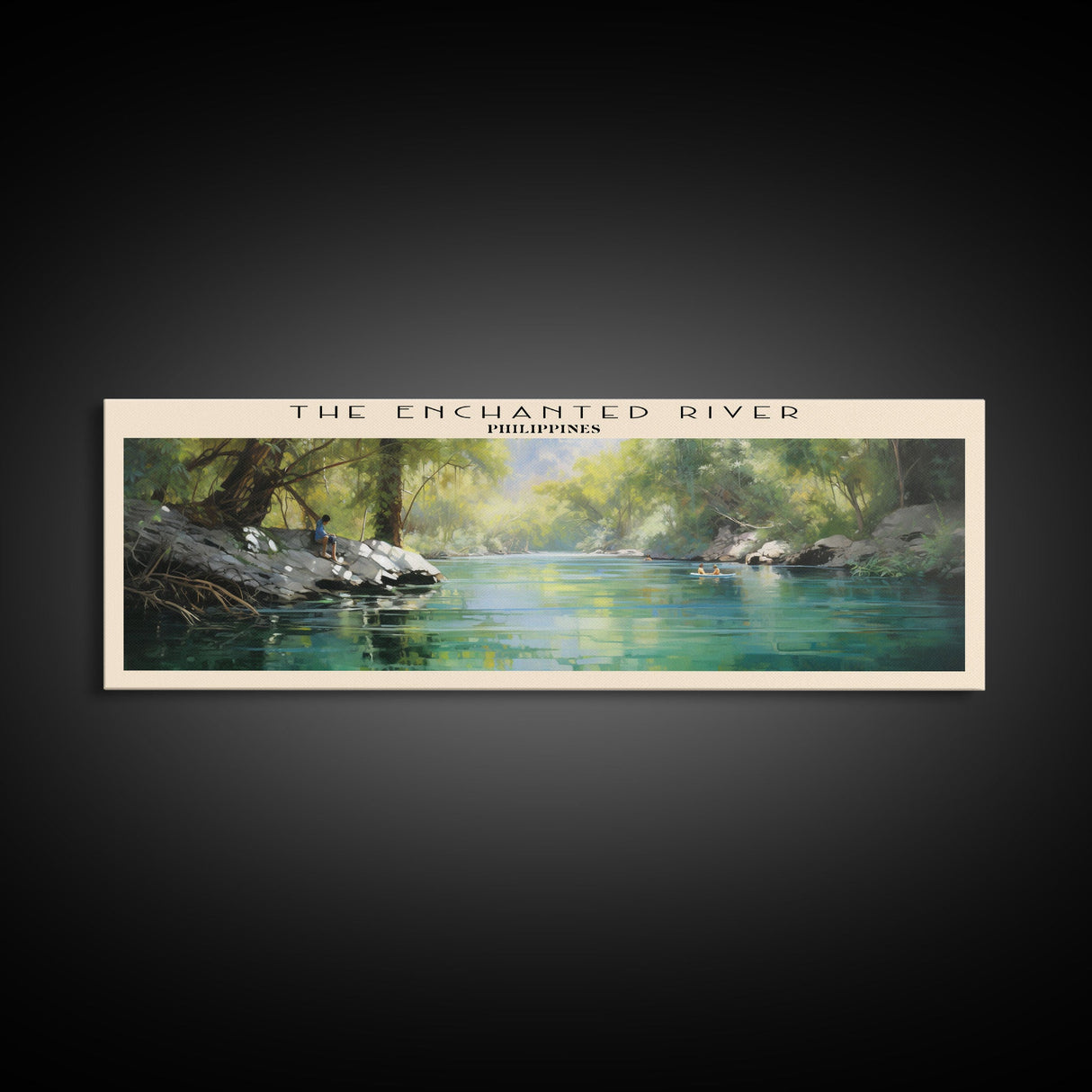 The Enchanted River Travel Print Wall Art, Travel Poster Print, Retro Style COUNTRY Home Decor, Wall Hanging, Travel Gift Idea, Unique Metal Art