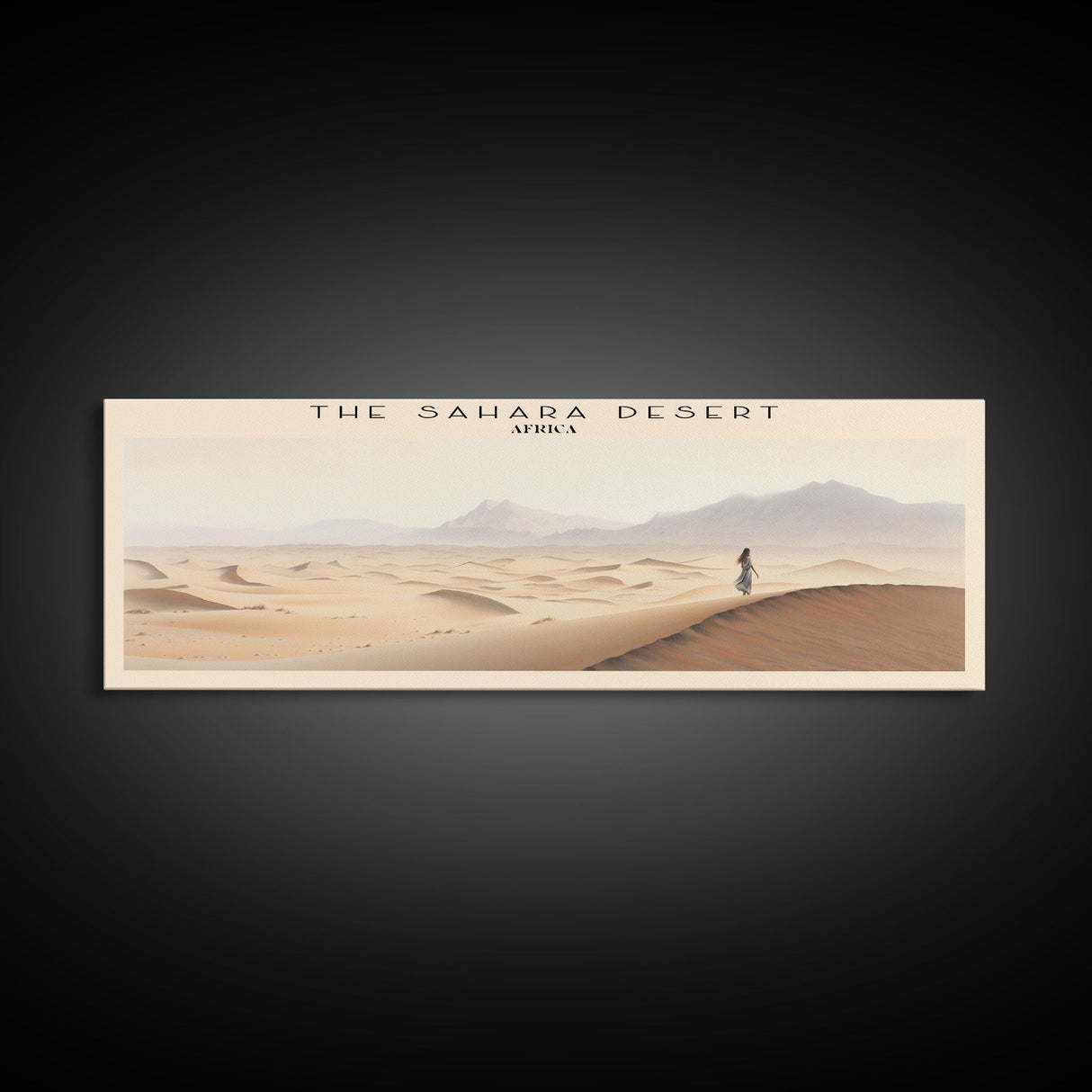 The Sahara Desert Framed Canvas Print Travel Poster | Wall Art | Home Decor | Gift For Travel Lover | Wall Hanging | Original Art