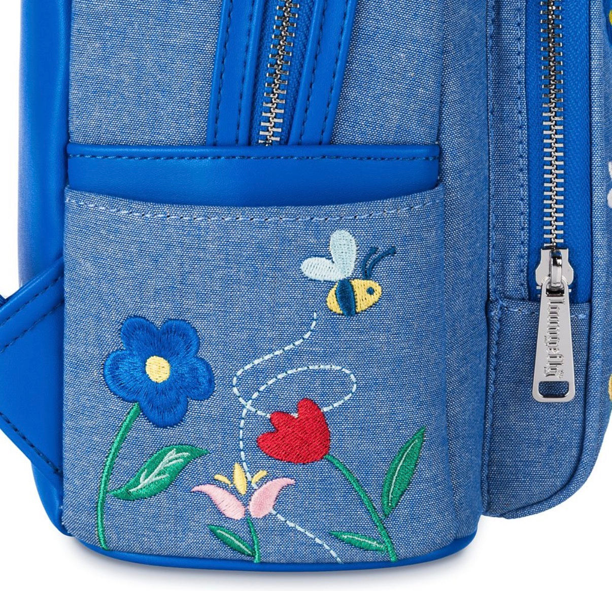Disney Loungefly Winnie the Pooh and Friends Denim Look Mini Backpack