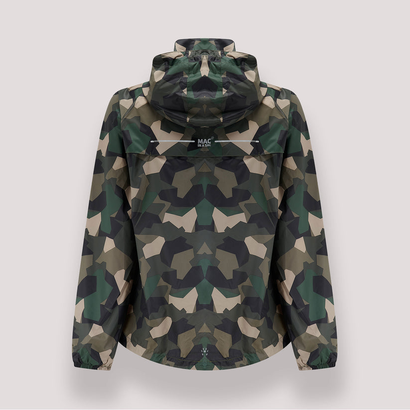 Green Camo Mac-In-A -Sac Origin II Rain Coat
