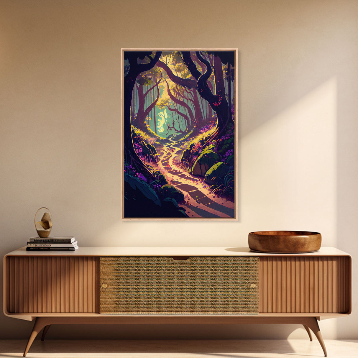 Path Into The Wood Forest Nature Trees Fine Art Print, Wall Decor, Wall Poster, Wall Art Print
