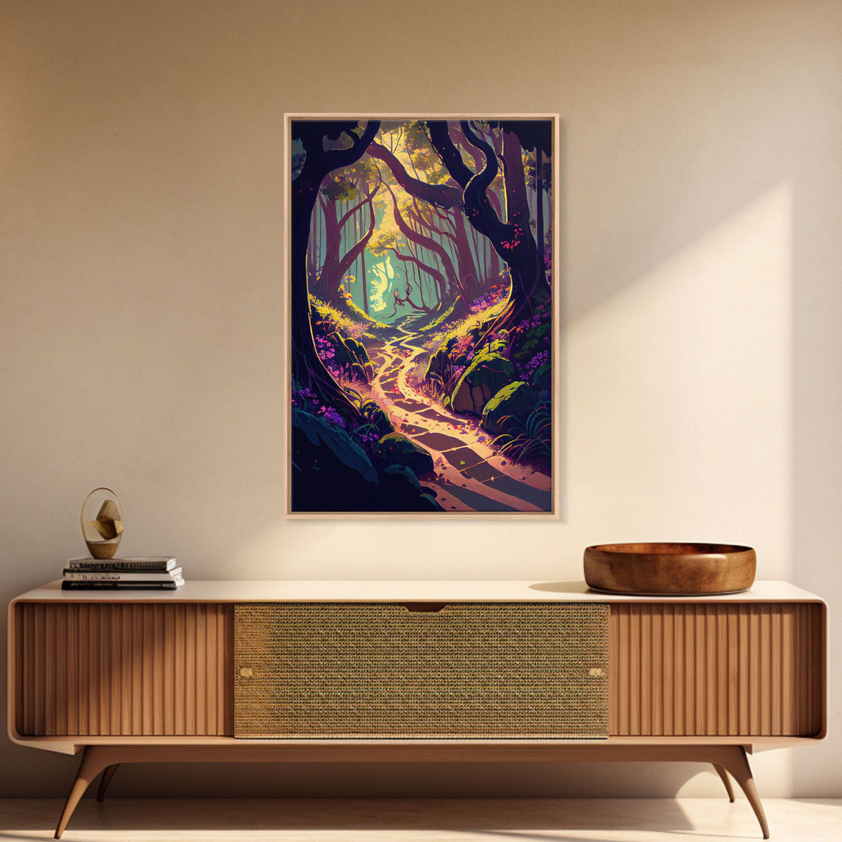 Path Into The Wood Forest Nature Trees Fine Art Print, Wall Decor, Wall Poster, Wall Art Print