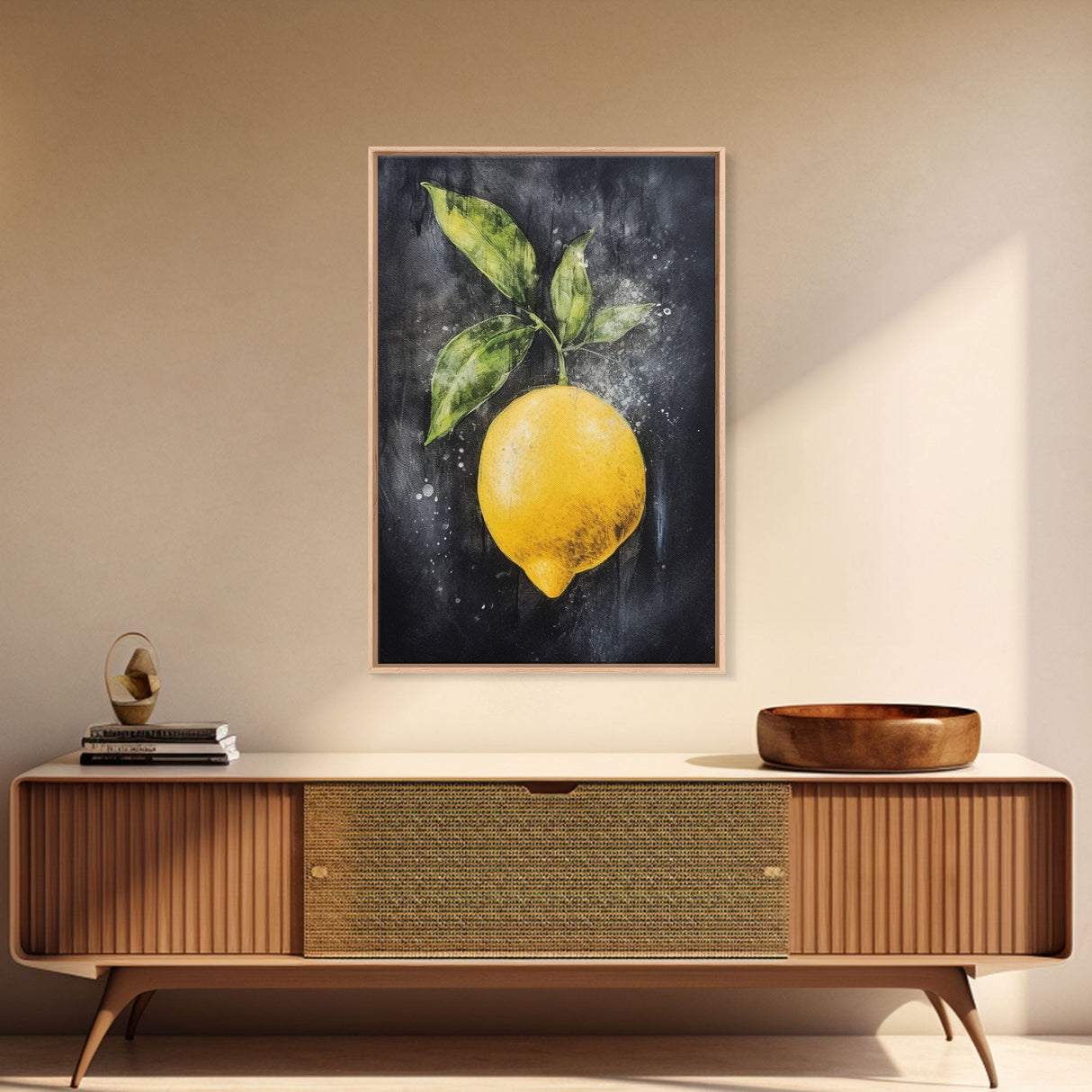 LEMON Art Canvas Print - Unframed Oil Print - Print Still Life Original - Small Still Life Painting Print- Lemon Art Print - Fruit Art