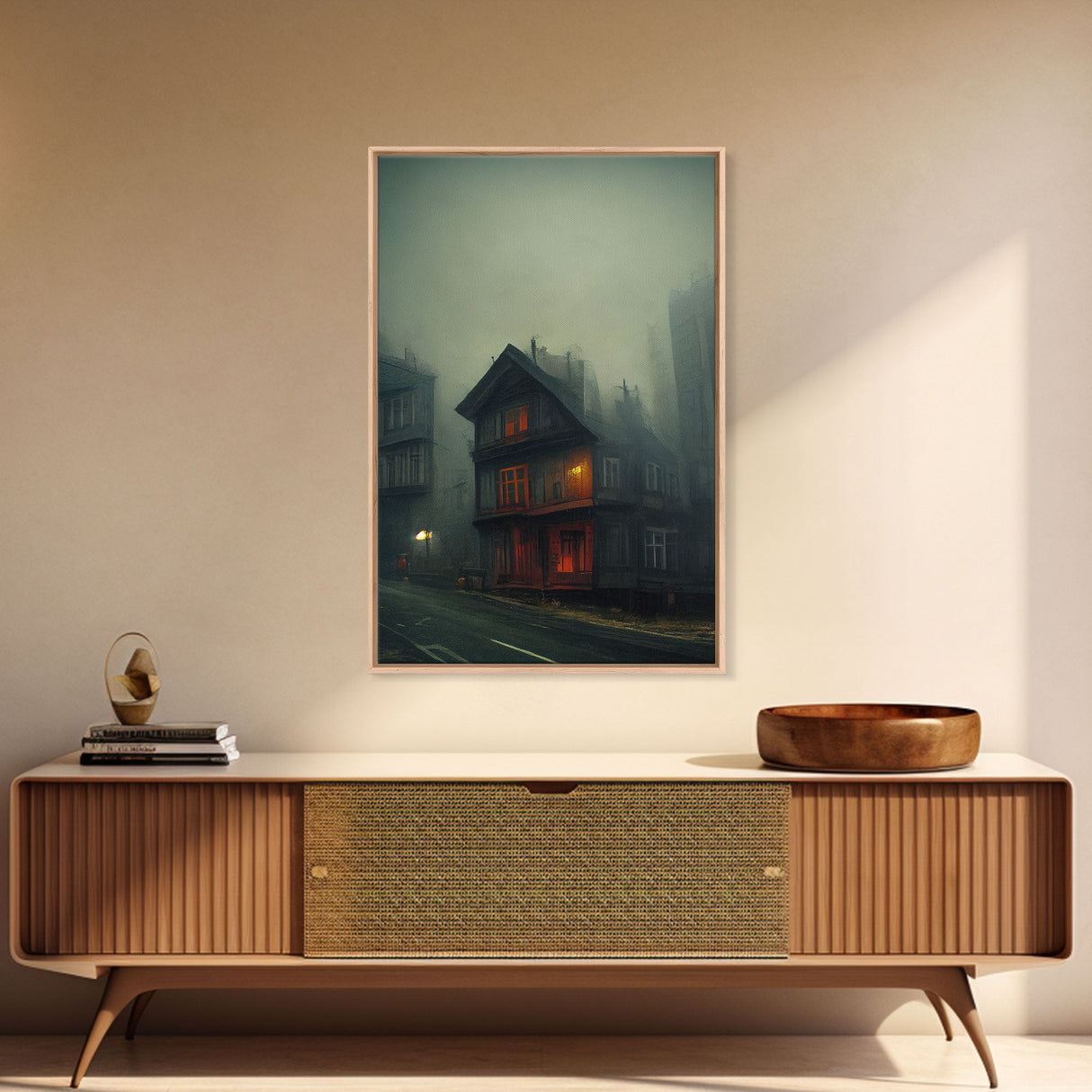Spooky gloomy wall art, haunted house art, fine art poster print