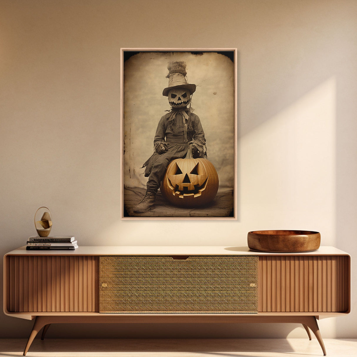 Spooky Decor, Halloween Wall Art, Horror Art Print, Dark Art, Canvas Wall Print, Wall Art, Vertical Print, Room Decor, Home Wall Decor,