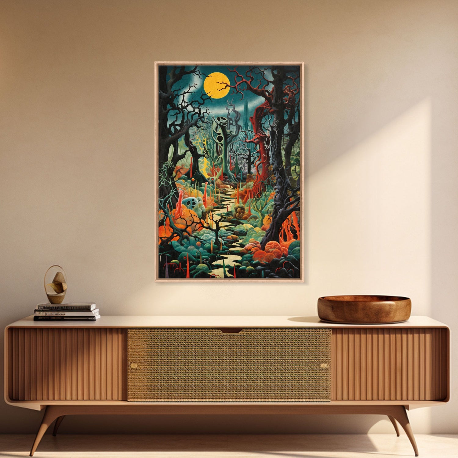 Halloween Wall Art, Spooky Room Decor, Creepy Wall Art, Canvas Print, Wall Art, Vertical Print, Horror Home Decor, Ghost Art Print
