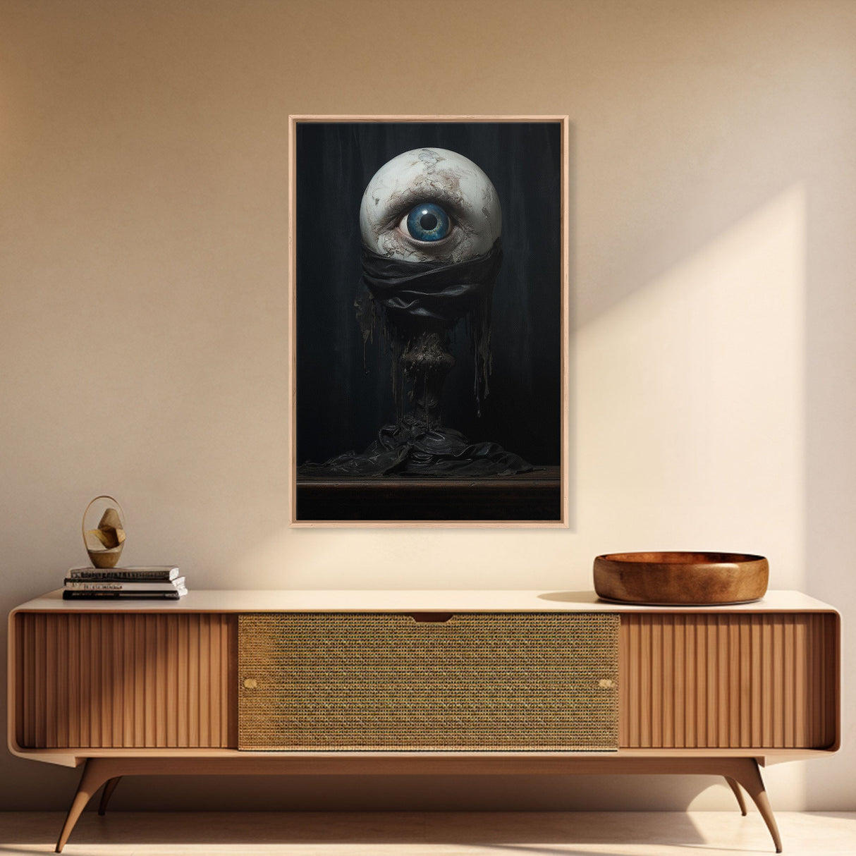 The Eye, Gothic Victorian Horror Art, Cosmic Horror, Framed Canvas Canvas Print, Halloween Decor