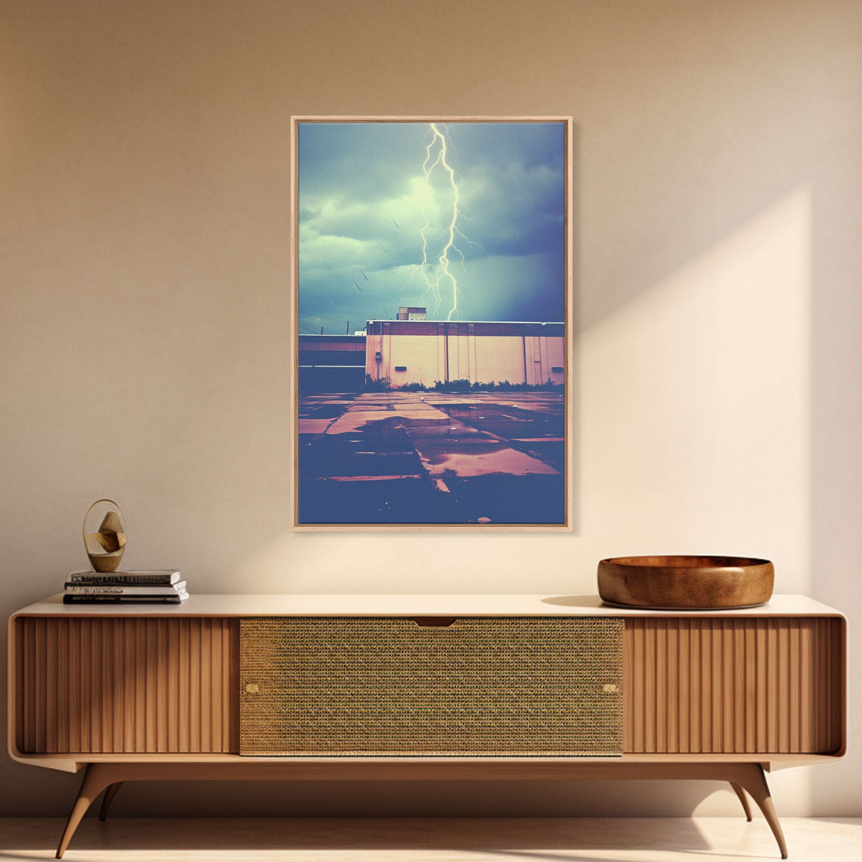 Lightning, Lightning Bolt, Urban Art, Canvas Print, Wall Hanging, Portrait Art, Gift For Coworker, Camper Wall Decor, College Dorm Decor