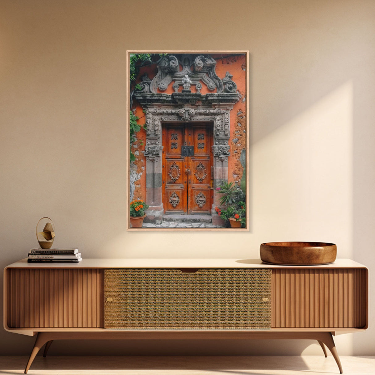 Change23 Colorful Indian Architecture Canvas Print, Traditional Art if India, Photography Print, Indian Wall Art, Living Room Decor