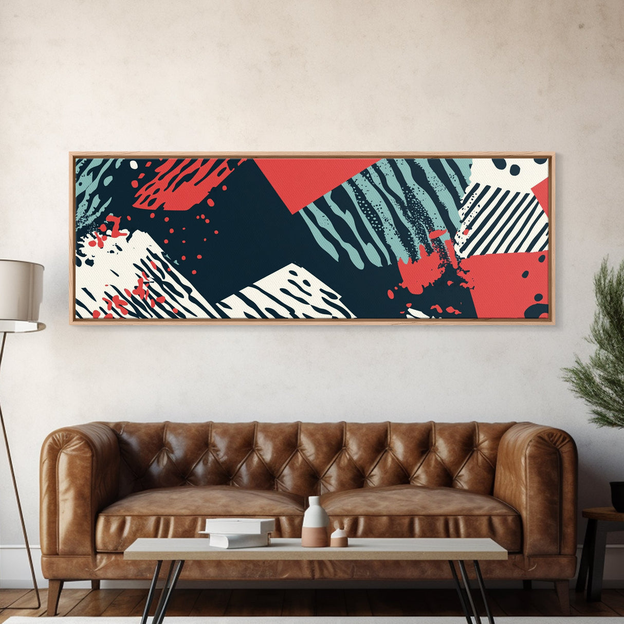 Retro 90s Mall Art - Framed Canvas Print - Mall Wall Decor