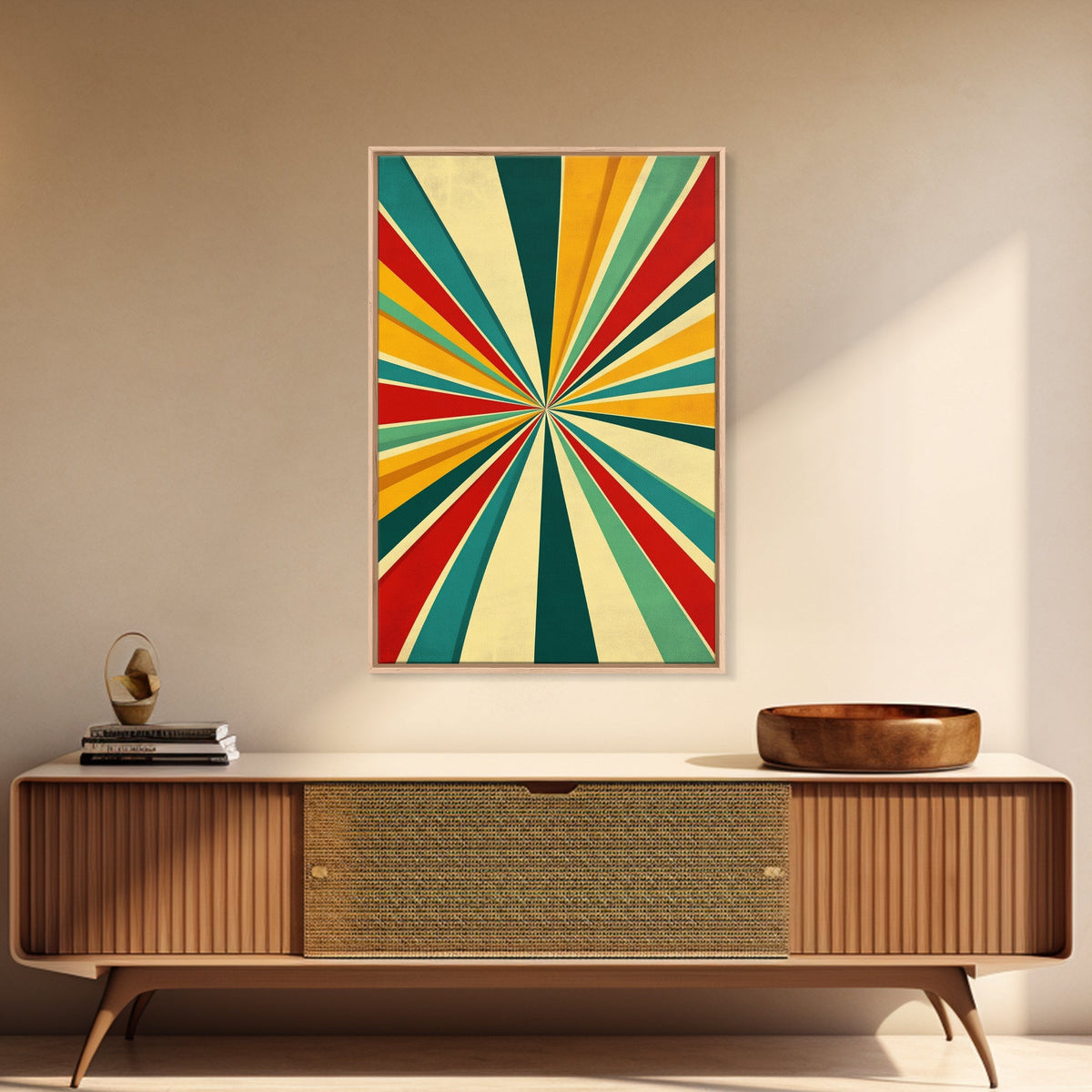 Space Travel Abstract Canvas Wall Art, Mid Century Modern Original Art Print, Large Oil Painting Print Oversized Framed Art