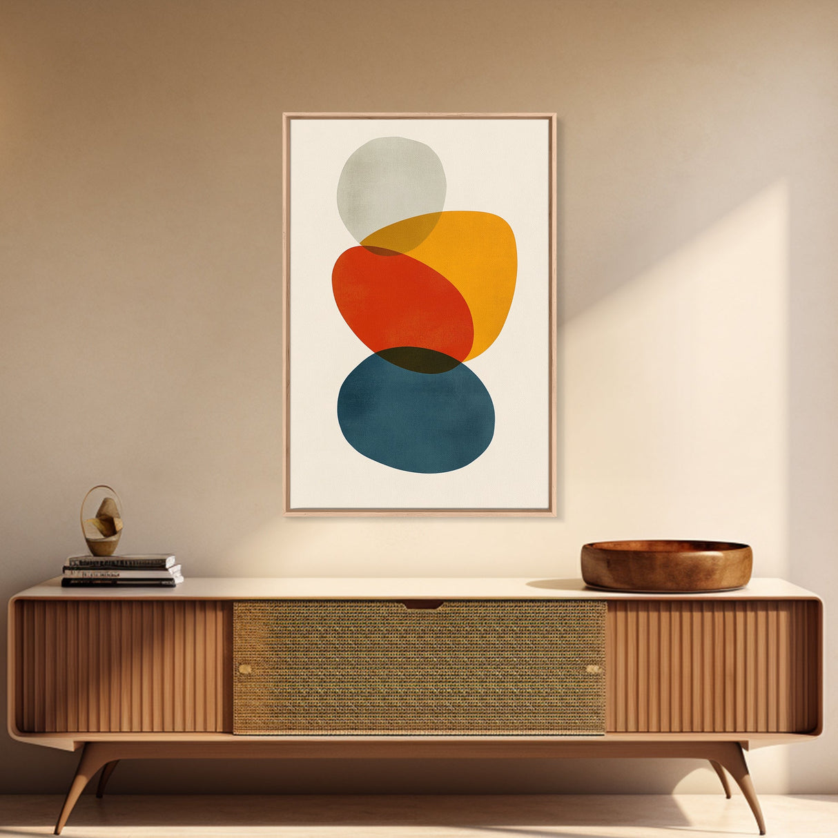 White Background Large Abstract Canvas Wall Art Framed Canvas Print Modern Abstract Painting Print Boho and Minimalist Office Art