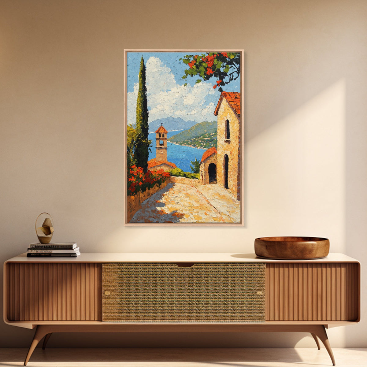 Positano Italy Canvas Print - Italy Oil Painting Print Wall Art - Amalfi Coast - Vacation Gift Idea - Travel Gift