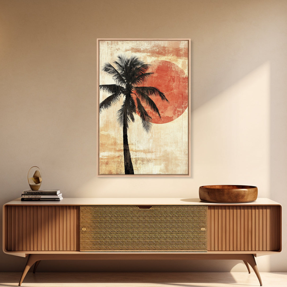Wabi Sabi Palm Tree Painting Print, Watercolor Palm Tree Painting, Nautical Home Decor, Statement Piece, Centerpiece Wall Art