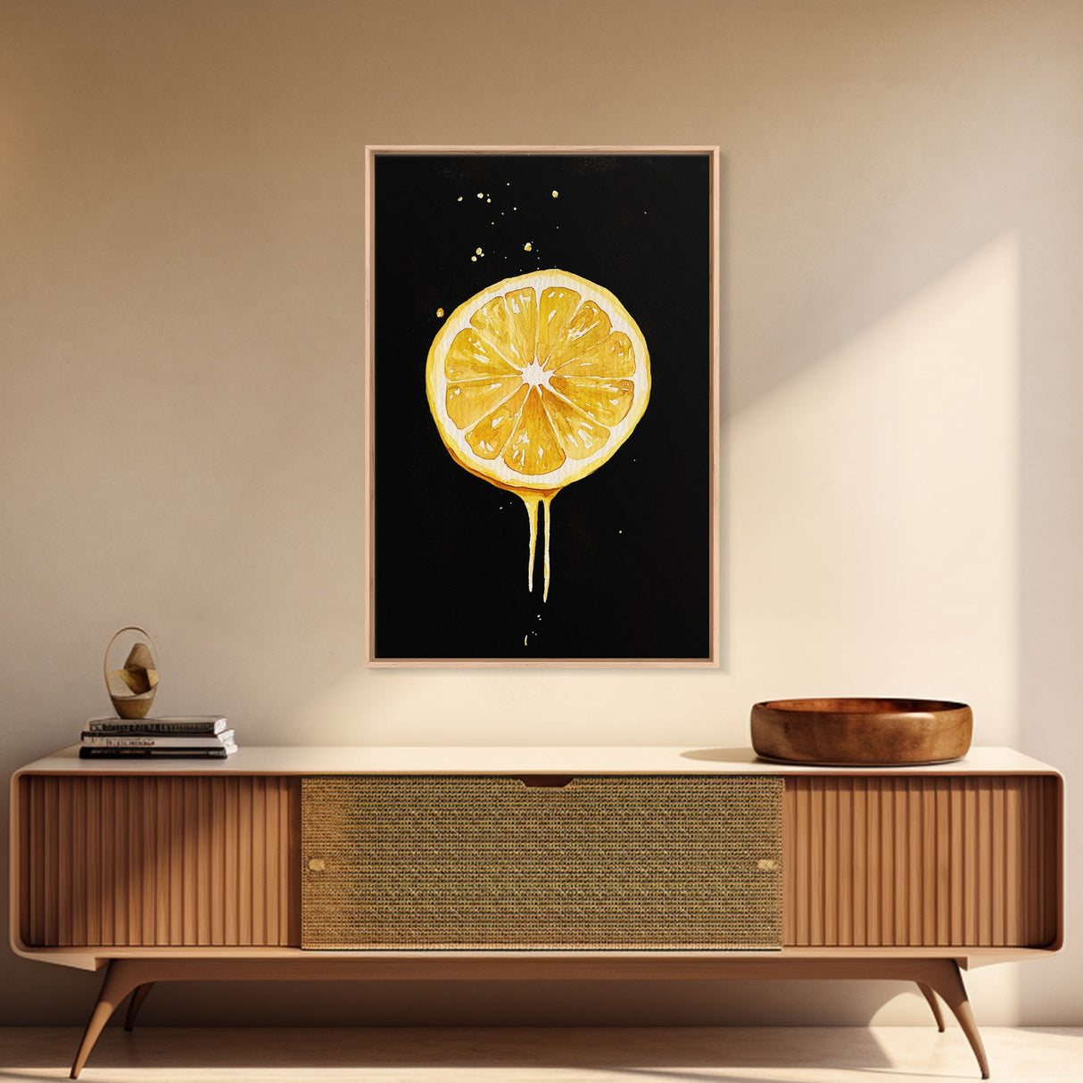 Lemons Oil Painting Print, Vintage Still Life of a Lemon, Antique Fruit Art Print, Still Life Wall Art, Lemon Painting, Framed Canvas Print