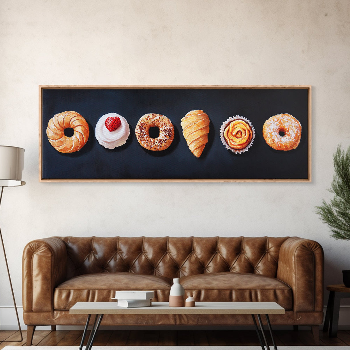 Pastries Painting Print, Bakery Wall Art, Art for Bakery, Food Painting, Kitchen Decor, Food Art, Food Paintings, Food Illustration