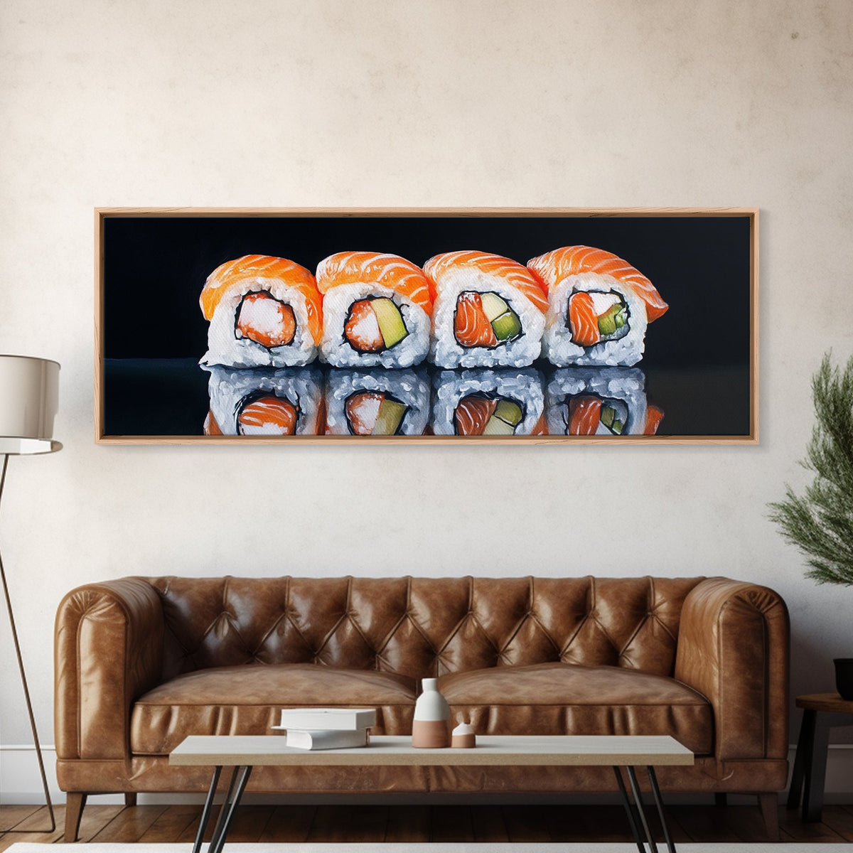 Kitchen Wall Art Home Decor, Dining Room Art, Painting of Sushi Canvas Print, Modern Art, Eclectic Kitchen Decor, Modern Kitchen
