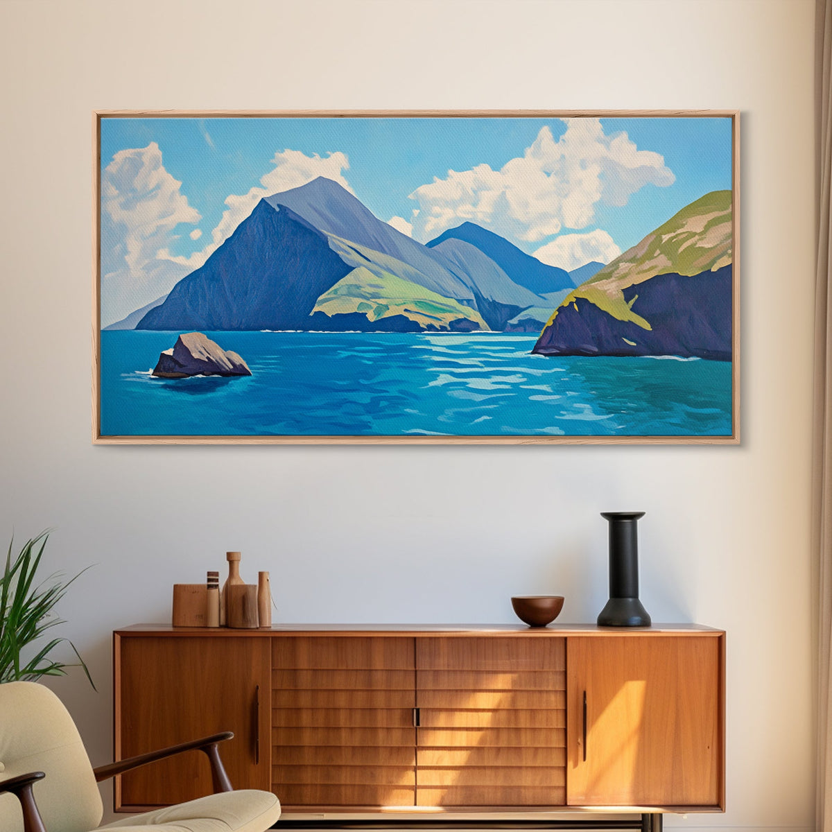 Hawaii Landscape Painting Print, Hawaii Wall Art, Ready To Hang, Hawaii Painting, Vacation Gift, Travel Gift