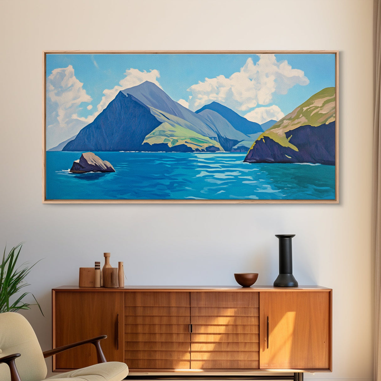 Hawaii Landscape Painting Print, Hawaii Wall Art, Ready To Hang, Hawaii Painting, Vacation Gift, Travel Gift