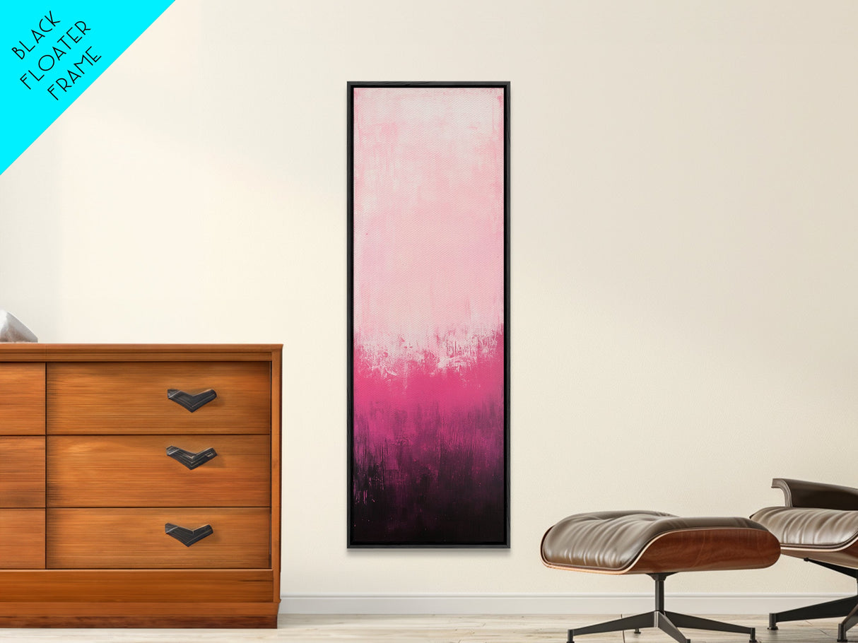 Gradient Pink Ombre Framed Canvas Print Light Pink Abstract Wall Art Bedroom or Living Room Coastal Cowgirl Aesthetic
