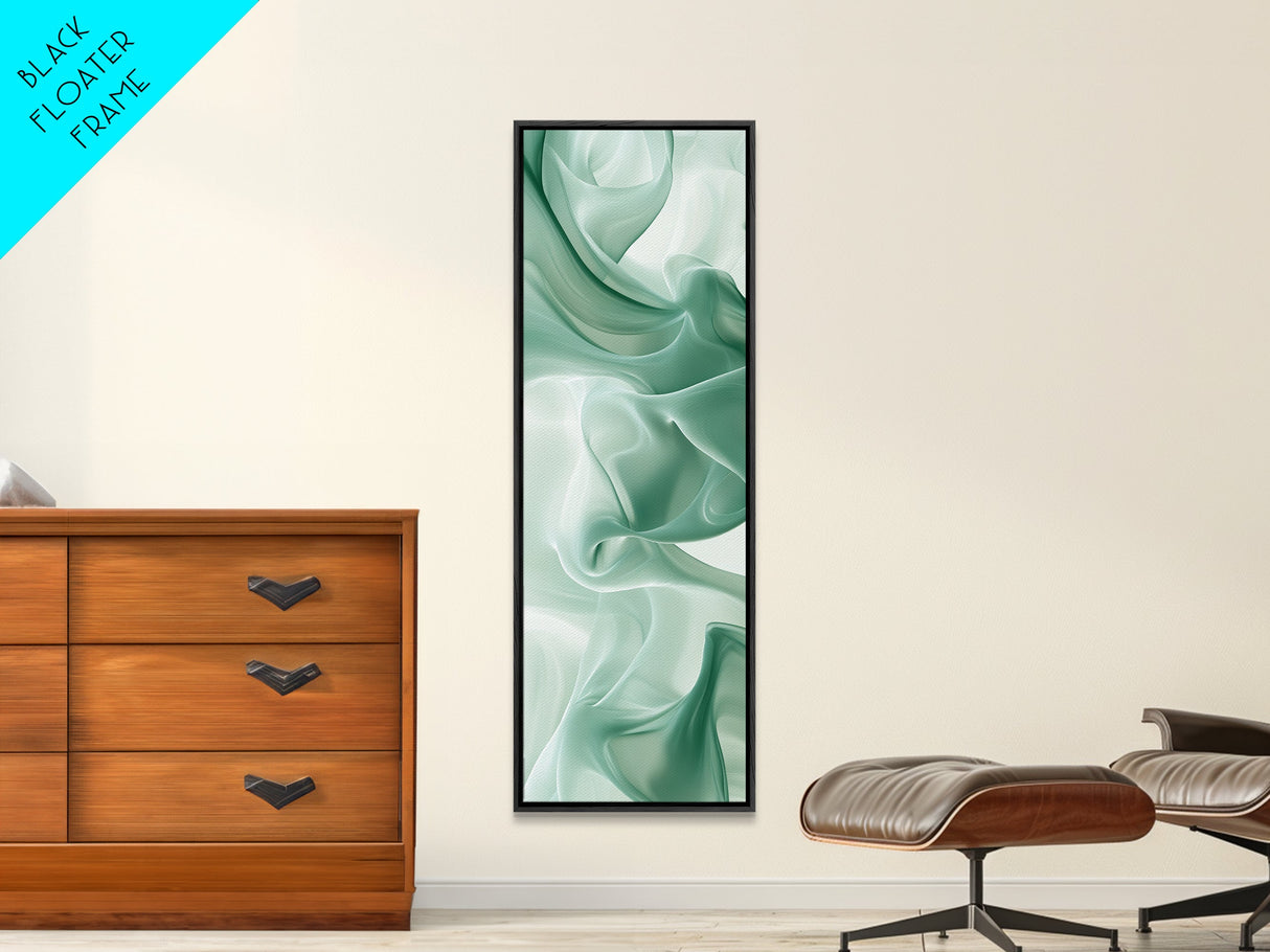 Abstract Green Canvas Print, Botanical Wall Art, Whimsical Minimalist Sage Artwork, Moody Decor for Bedroom or Guest Room, Gift Idea