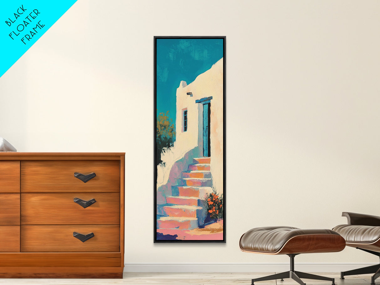 Mediterranean, Rustic, Canvas Print, coastal landscape art, farmhouse art, above couch art, wabi sabi art, southwest wall art,gift idea